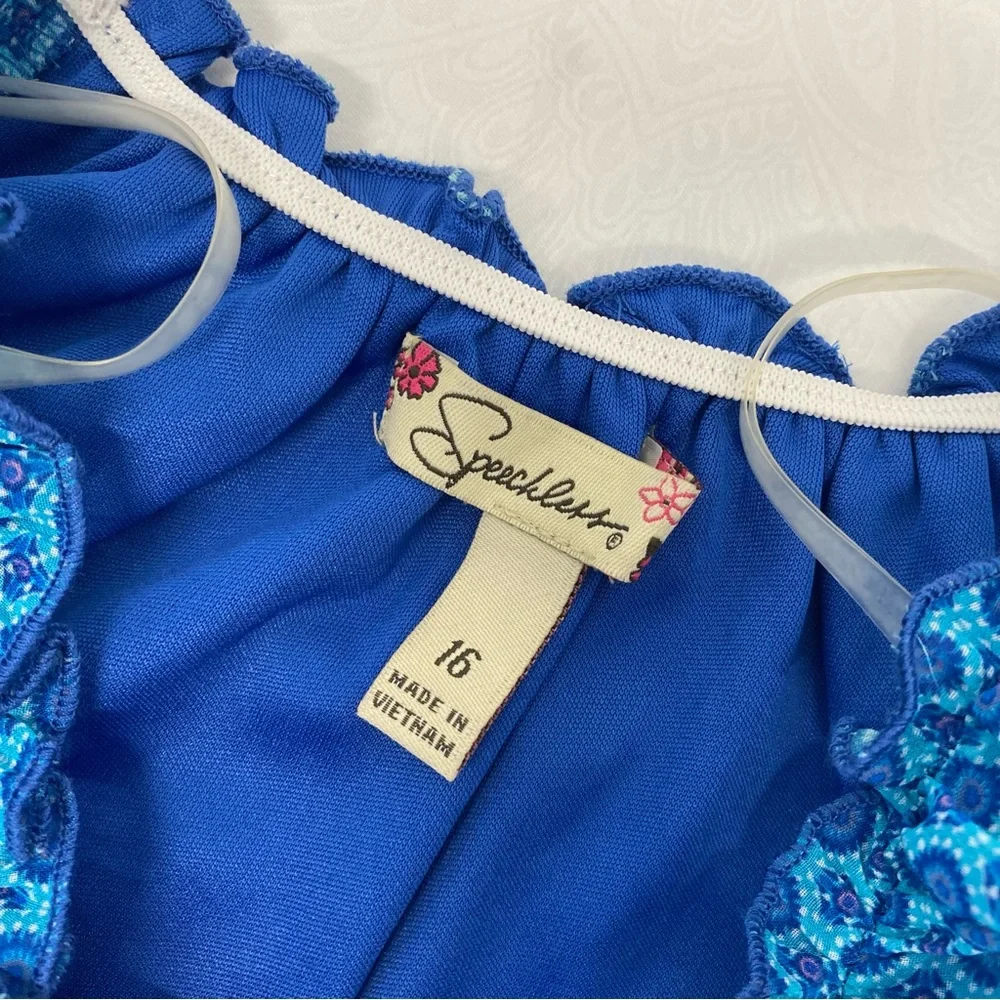 Speechless | Blue Sun Dress size 16 paisley print - Picture 10 of 13